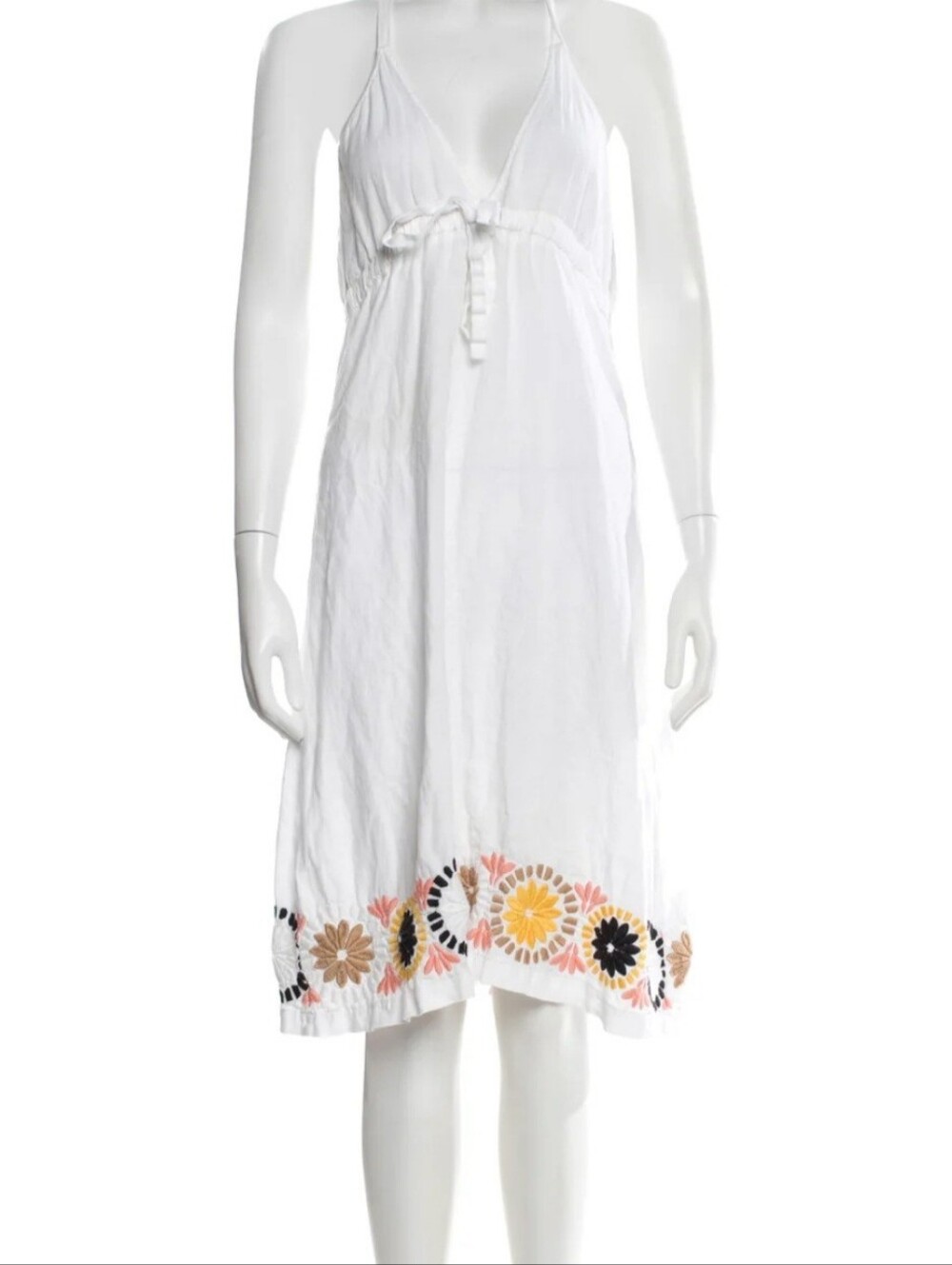 Diane Von Furstenberg Linen Halter Dress Size M